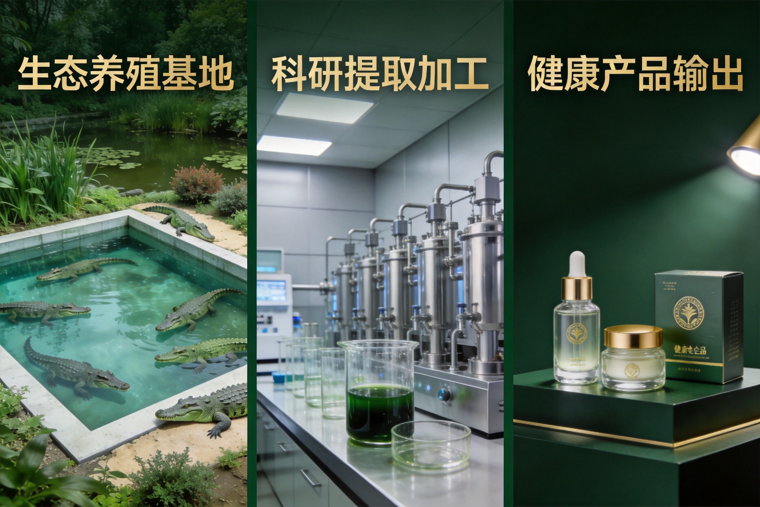 鳄鱼深加工产业链示意图