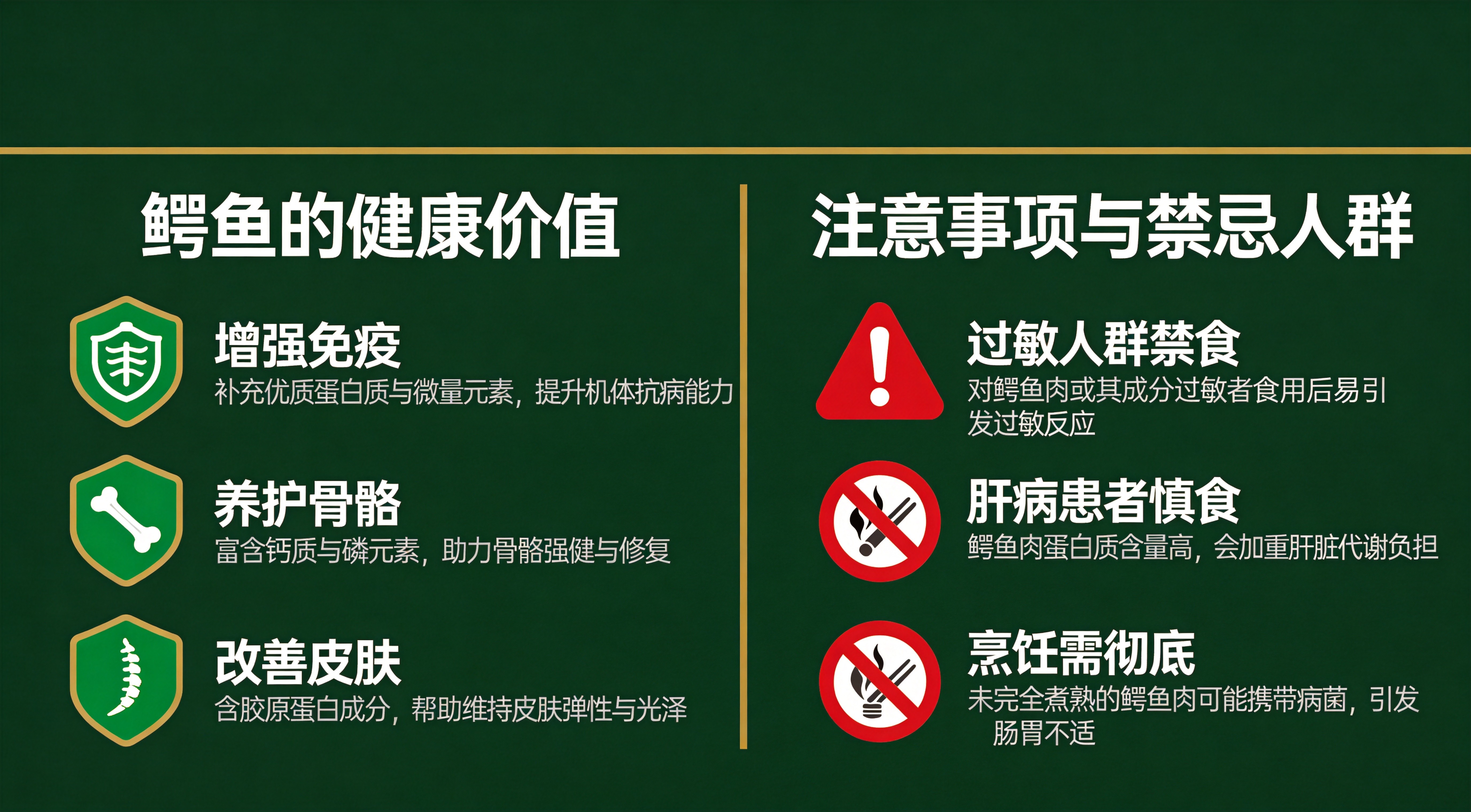 鳄鱼功效与禁忌对比示意