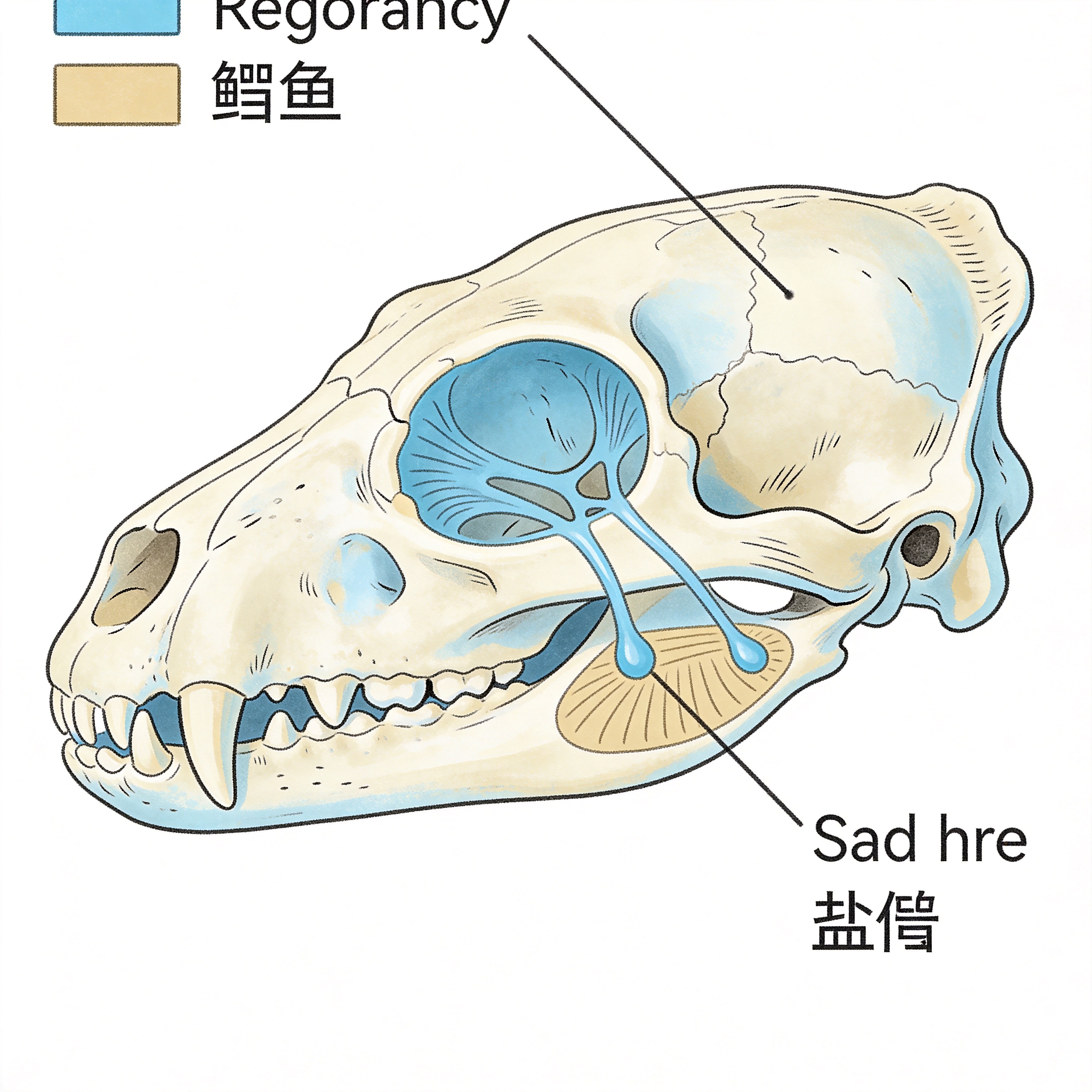 鳄鱼盐腺结构示意图