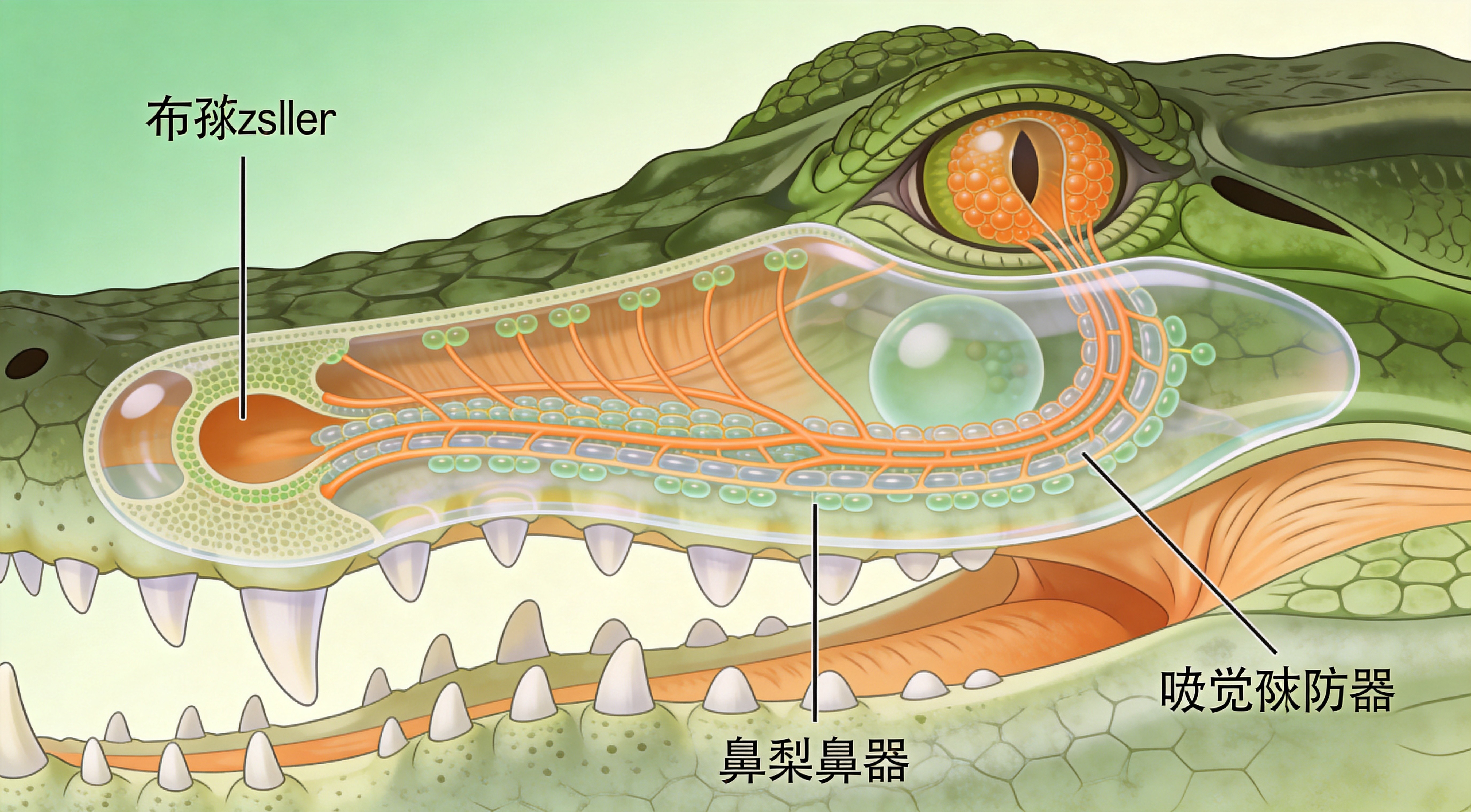 鳄鱼嗅觉系统解剖结构