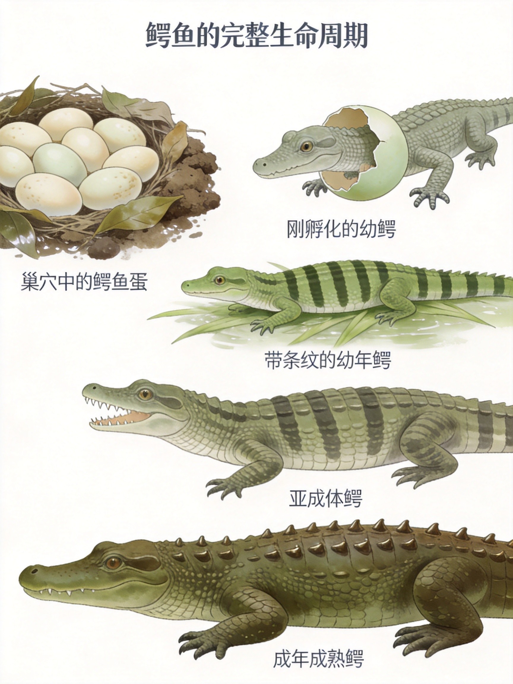 鳄鱼的生长周期有多长？揭秘从卵到霸主的蜕变与年龄判断