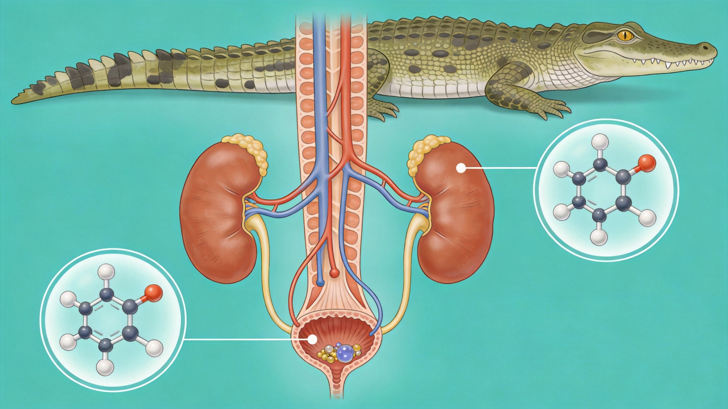 鳄鱼怎么排尿？肾脏盐腺与泄殖腔的排泄生存密码